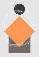 Abstract figures in the style of minimalism vector