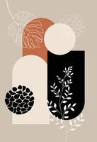 Abstract wall art. Abstract shapes vector