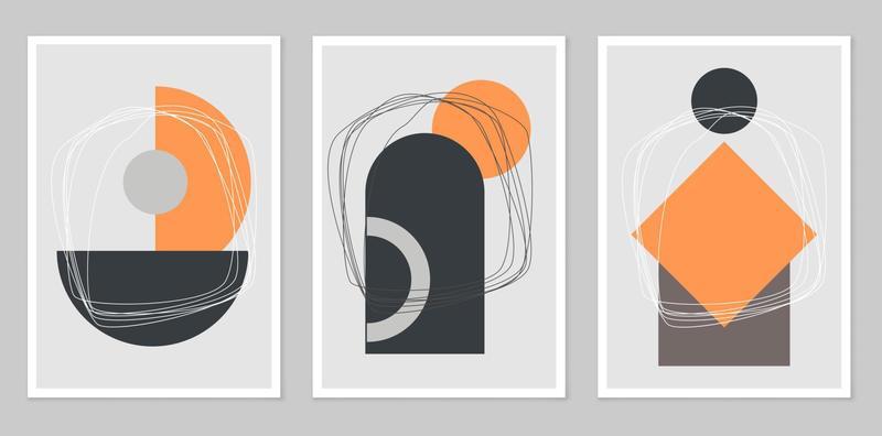 Abstract wall art. Abstract shapes