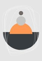Abstract figures in the style of minimalism vector