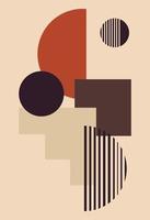 Abstract figures in the style of minimalism vector