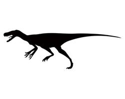 The silhouette of a dinosaur. vector