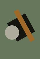 Abstract wall art. Abstract shapes vector