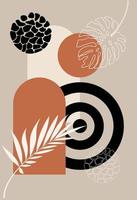 Abstract wall art. Abstract shapes vector