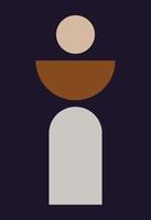 Abstract figures in the style of minimalism vector