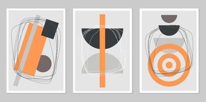 Abstract wall art. Abstract shapes vector