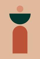 Abstract wall art. Abstract shapes vector