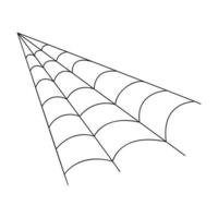 telaraña en estilo de esquema. icono de esquina de telaraña aislado sobre fondo blanco. elemento de diseño para la decoración de la fiesta de halloween vector