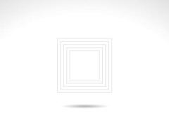 Square logo. Stroke square frame. icon, sign, symbol, Flat design, button, web, picture frame. vector - illustration eps 10.