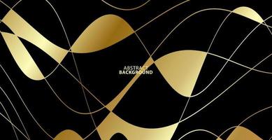 Abstract background with gold waves. Luxury paper background, golden pattern, halftone gradients, cover template, geometric shapes, modern minimal banner. Vector illustration.