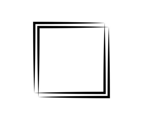 Square frame. Geometric abstract square element. Vector illustration