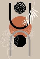 Abstract wall art. Abstract shapes vector