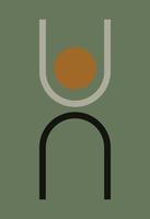 Abstract wall art. Abstract shapes vector