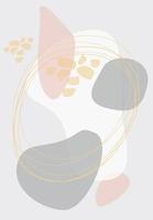 Abstract wall art. Abstract shapes vector