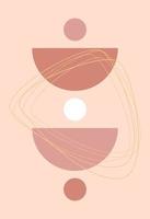 Abstract wall art. Abstract shapes vector