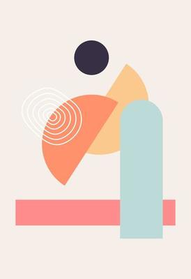 Abstract wall art. Abstract shapes