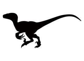 The silhouette of a dinosaur. vector