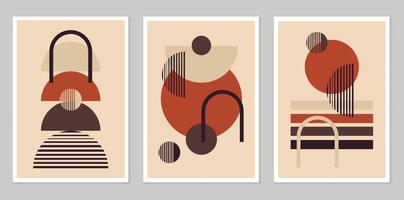 Abstract wall art. Abstract shapes vector