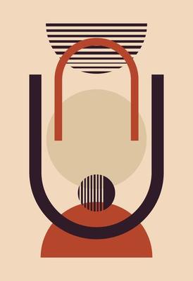 Abstract figures in the style of minimalism