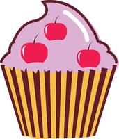 deliciosa ilustración de arte de vector de cupcake