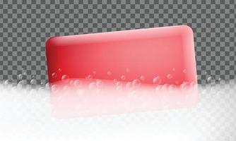 Foam effect banner, realistic style vector