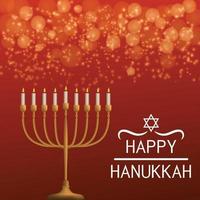 Happy hanukkah concept background, realistic style vector