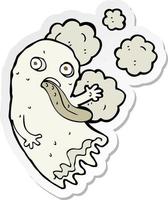 sticker of a cartoon ghost vector