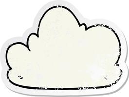 distressed sticker of a cartoon cloud vector