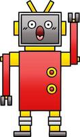 gradient shaded cartoon robot vector