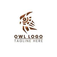 owl logo prismatic vector illustration design