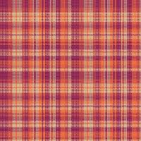 Tartan plaid pattern with texture and warm color. vector