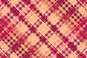 Tartan plaid pattern with texture and warm color. vector