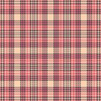 Tartan plaid pattern with texture and warm color. vector