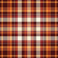 Tartan plaid pattern with texture and warm color. vector