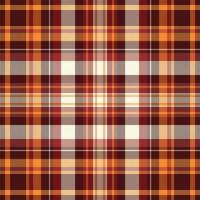 Tartan plaid pattern with texture and warm color. vector