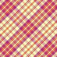 Tartan plaid pattern with texture and warm color. vector