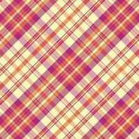 Tartan plaid pattern with texture and warm color. vector