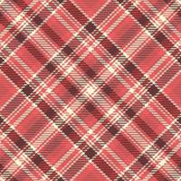 Tartan plaid pattern with texture and warm color. vector