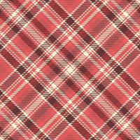 Tartan plaid pattern with texture and warm color. vector