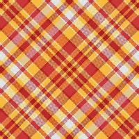 Tartan plaid pattern with texture and warm color. vector