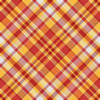 Tartan plaid pattern with texture and warm color. vector