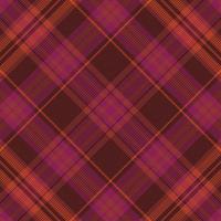 Tartan plaid pattern with texture and warm color. vector