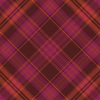 Tartan plaid pattern with texture and warm color. vector