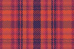 Tartan plaid pattern with texture and warm color. vector