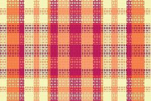 Tartan plaid pattern with texture and warm color. vector