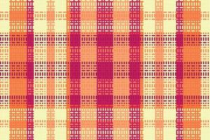 Tartan plaid pattern with texture and warm color. vector