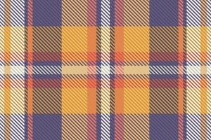 Tartan plaid pattern with texture and warm color. vector