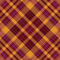 Tartan plaid pattern with texture and warm color. vector