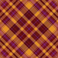 Tartan plaid pattern with texture and warm color. vector