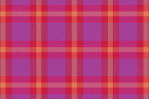 Tartan plaid pattern with texture and warm color. vector